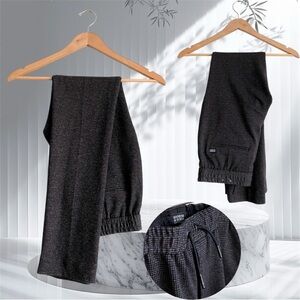 Scotch & Soda Brown Houndstooth Pull On Dress Pants Elastic Waist Slim Tapered